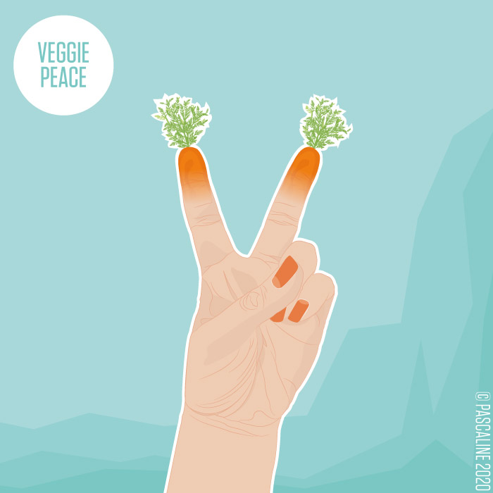 veggie peace, vegan